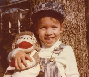 Professor Pincushion Younger With Sock Monkey