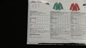 Back of Pattern Envelope Information