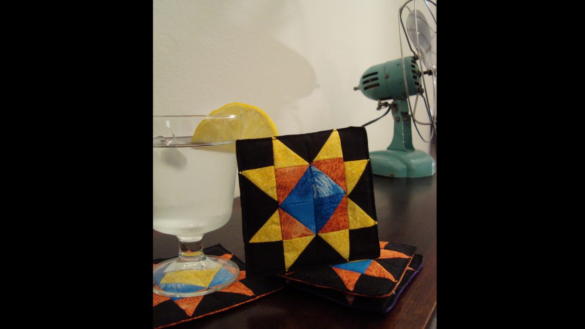 Fabric Coaster with Drink