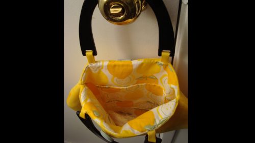 Lemon Purse Inside View