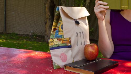 Lunch Bag On Red Table
