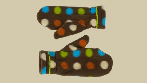 Brown Polka Dot Mittens