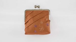 Framed Clutch Purse Brown Front