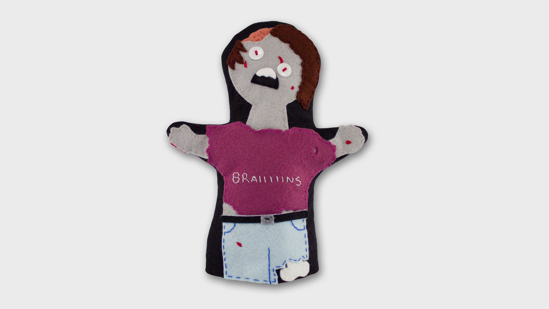 Zombie Hand Puppet ProfessorPincushion Professor Pincushion