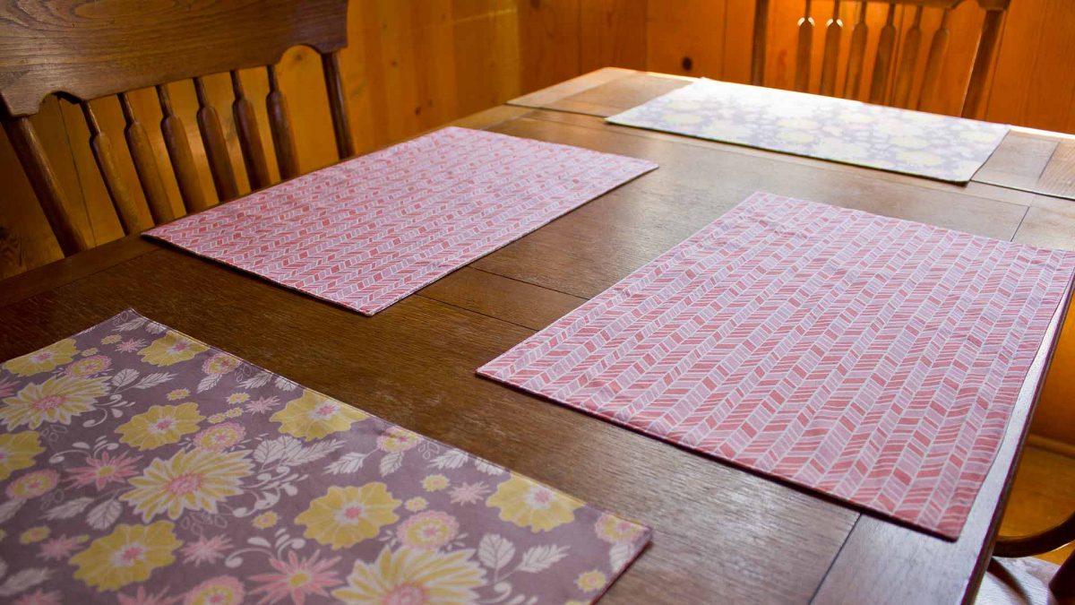 Reversible Placemat On Table