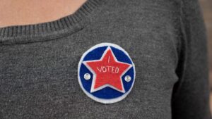 I Voted Pin Shirt